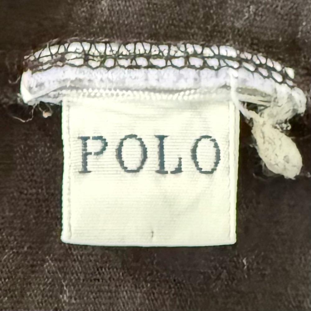 Polo Ralph Lauren Black Spellout Logo T-Shirt USA Flag Sleeve - Picture 6 of 9